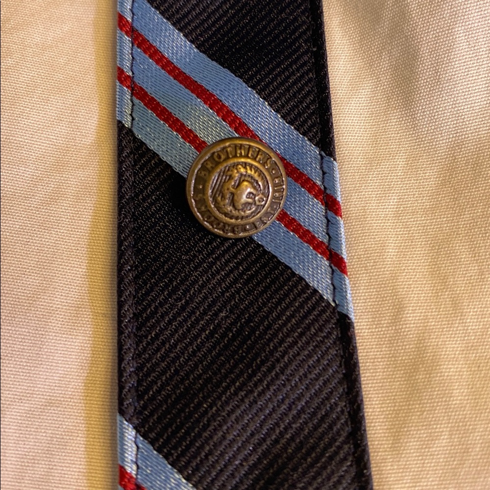 Brooks Brothers Red Fleece Button Up Shirt with Tie Ribbon Accents - Picture 7 of 7